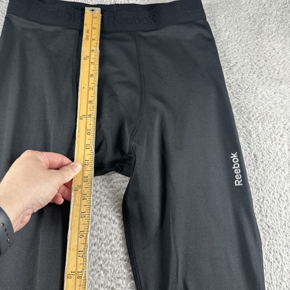 Reebok Compression Pants Mens XL Black Training Gym Tights Layering Base Layer - Picture 4 of 11